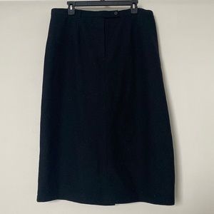 Sag HARBOR Wool Midi Skirt - Black 16W